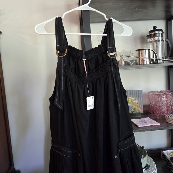 Trending Chic Free People Maxi Dress Black for Women Small Cotton NWT Awesome! - Picture 7 of 11